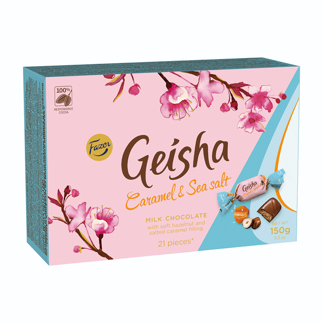 Geisha Caramel & Sea salt 150g - Fazer Store