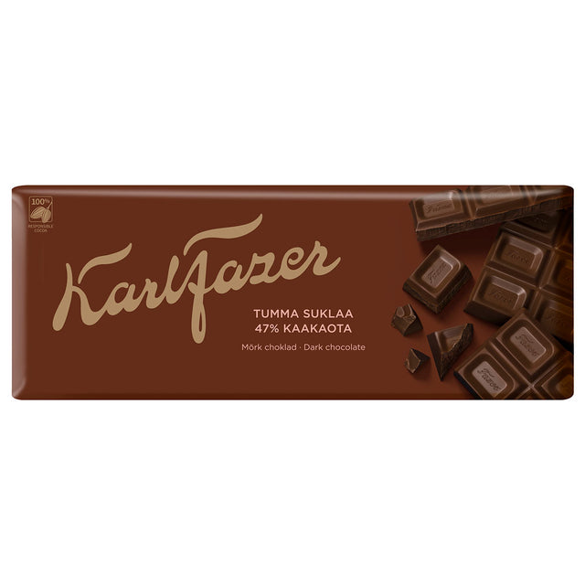 Karl Fazer 47 % Mörk choklad 200 g - Fazer Store