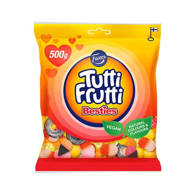 Tutti Frutti Besties godispåse 500g - Fazer Store