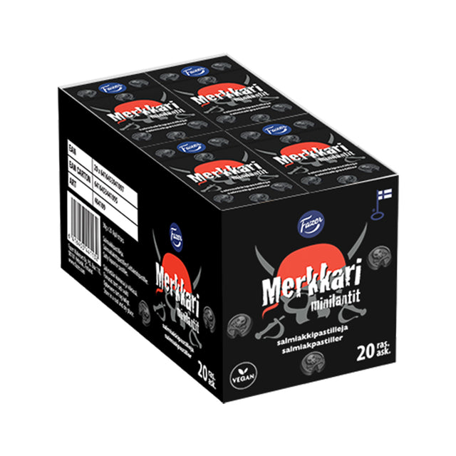 Fazer Merkkari minilantit salmiak pastiller 38g - flerpack