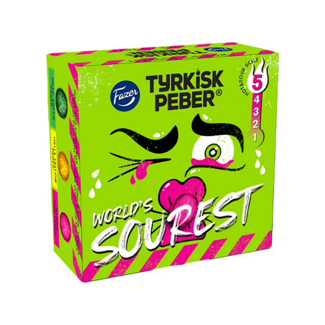 Tyrkisk Peber the World's Sourest godisbox 21g