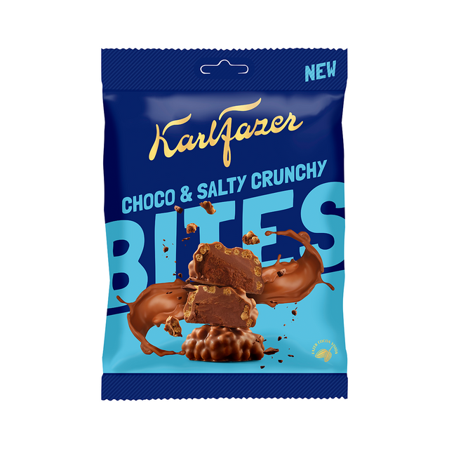Karl Fazer Choco & Salty Crunchy Bites 94g påse