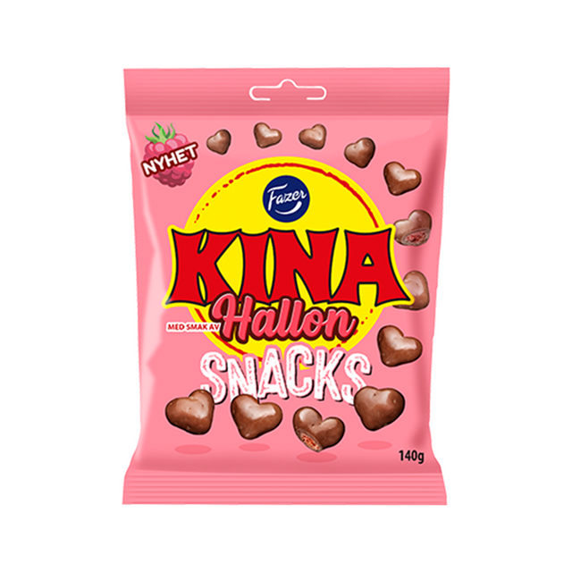 Kina Snacks med smak av hallon godispåse 140g