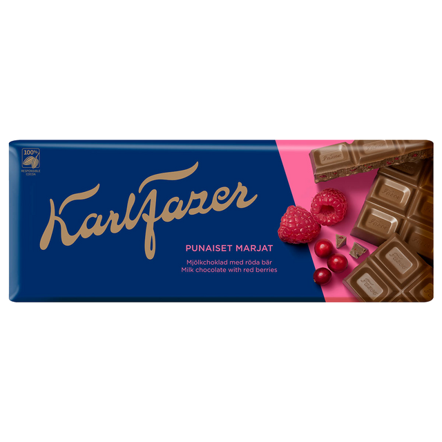 Designa och skicka din egen Karl Fazer Mjölkchoklad med röda bär (SE) - Fazer Store
