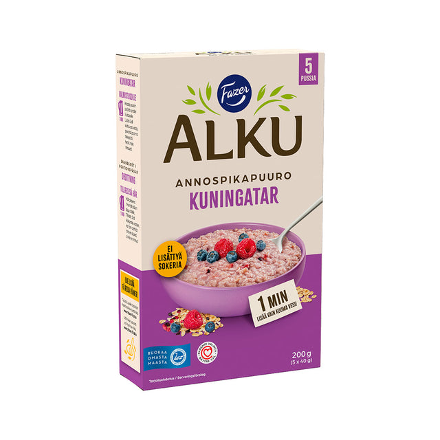 Fazer Alku Drottning snabbgröt i portionspåsar 200 g (5 x 40 g)