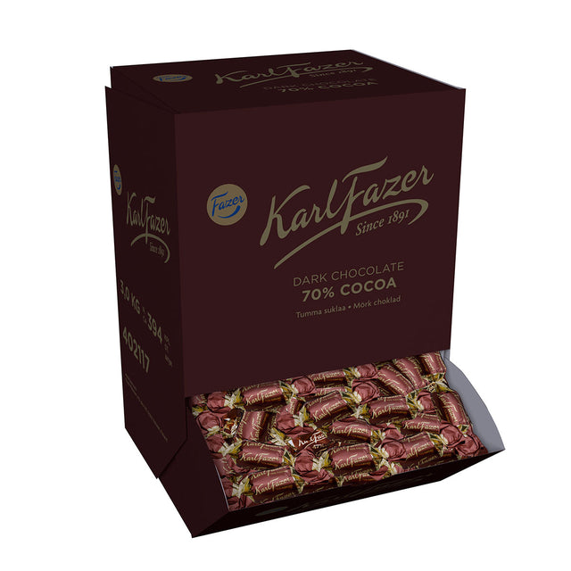 Karl Fazer 70 % Mörk Choklad Praliner 3 kg - Fazer Store