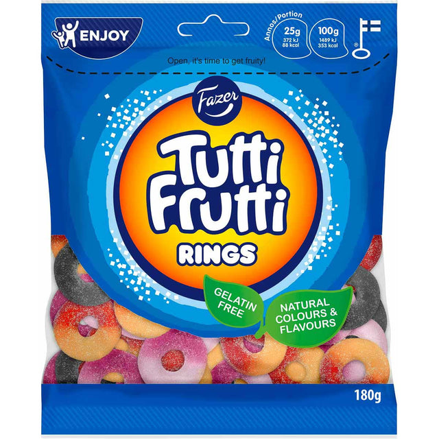 Tutti Frutti Rings 180 g - Fazer Store