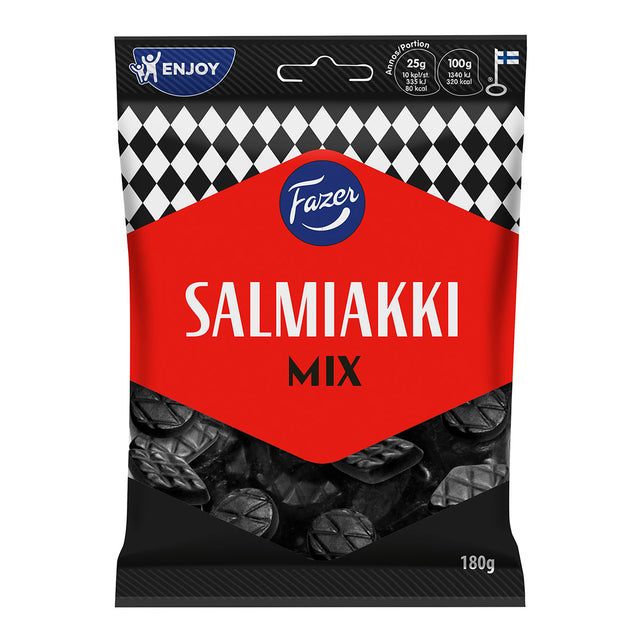 Fazer Salmiakki Mix 180 g - Fazer Store