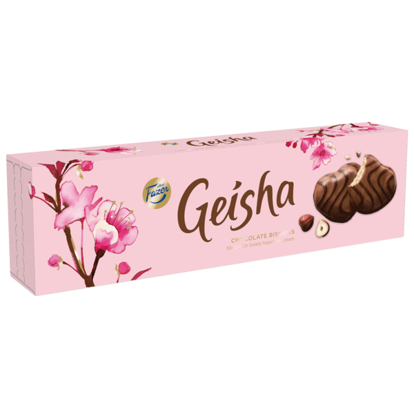 Geisha chokladkex med hasselnötsfyllning 100 g - Fazer Store