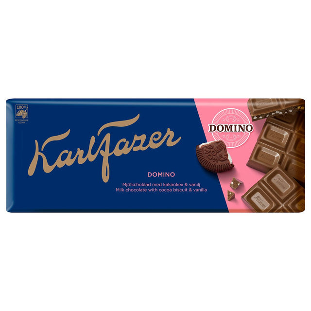 Karl Fazer Domino mjölkchoklad 195 g - Fazer Store