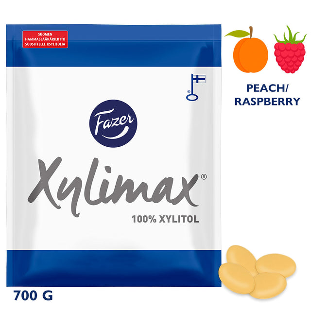 Xylimax Persika-Hallon Helxylitol Pastiller 700 g - Fazer Store
